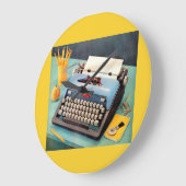 1950s typemachine grote klok (Hoek)