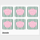 1950s Vakantie Roze en Groen Vrijgezellenfeest Fav Vierkante Sticker (Vel)