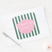 1950s Vakantie Roze en Groen Vrijgezellenfeest Fav Vierkante Sticker (Envelop)