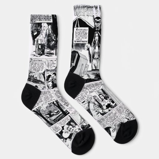 1950's Vampire's Daughter Horror Comic Socks Sokken (Rechts)