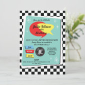 1950s Verjaardag Vijftiger jaren Retro Rock N Roll Kaart (Staand voorkant)