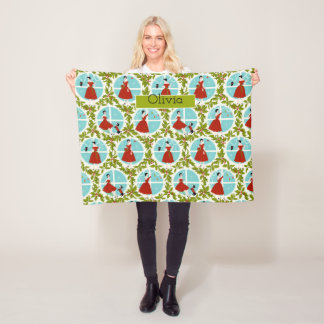 1950's Vintage Christmas Fleece Deken