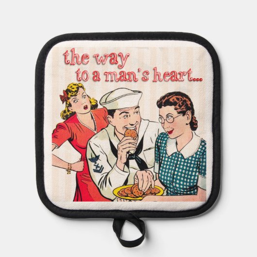 1950s Vintage Sailor and Housewife Pannenlap (Voorkant)