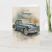 1950s Vintage Touring Car Birthday Card Kaart (Voorkant)