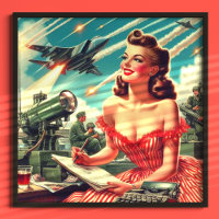 1950s vrouw illustratie