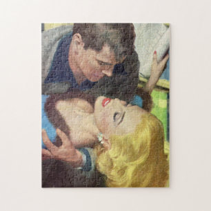 1950s warme kantoor romance legpuzzel