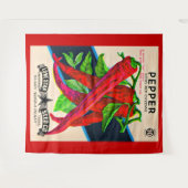 1950s zaadpakket kayenne peper print wandkleed (Voorkant (horizontaal))