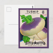 1950s zaadpakket turnips druk briefkaart (Voorkant / Achterkant)