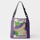 1950s zaadpakket turnips druk crossbody tas (Voorkant)