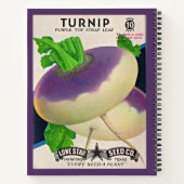 1950s zaadpakket turnips druk notitieboek (Achterkant)