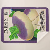 1950s zaadpakket turnips druk sherpa deken (Voorkant (horizontaal))