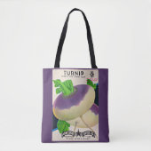 1950s zaadpakket turnips druk tote bag (Voorkant)