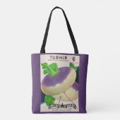 1950s zaadpakket turnips druk tote bag (Achterkant)