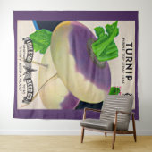 1950s zaadpakket turnips druk wandkleed (In Situ (horizontaal))