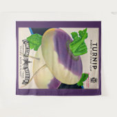 1950s zaadpakket turnips druk wandkleed (Voorkant (horizontaal))
