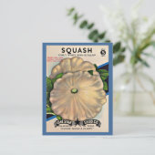 1950s zaadpakket witte squash briefkaart (Staand voorkant)