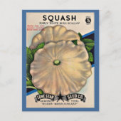 1950s zaadpakket witte squash briefkaart (Voorkant)