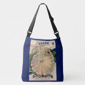 1950s zaadpakket witte squash print crossbody tas (Voorkant)