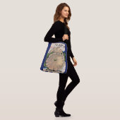 1950s zaadpakket witte squash print crossbody tas (Op model)