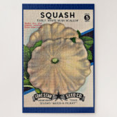 1950s zaadpakket witte squash print legpuzzel (Verticaal)