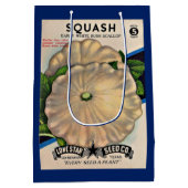 1950s zaadpakket witte squash print medium cadeauzakje (Achterkant)