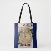 1950s zaadpakket witte squash print tote bag (Voorkant)