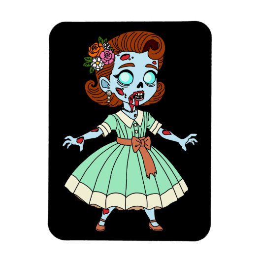1950s Zombie Meisje Magneet (Verticaal)