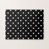 1950s zwart met witte stippen legpuzzel (Horizontaal)