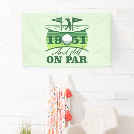 1951 70e verjaardag Golf Lover Spandoek (Insitu)