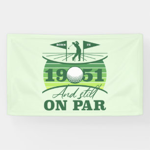 1951 70e verjaardag Golf Lover Spandoek
