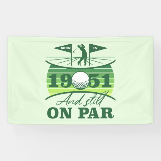 1951 70e verjaardag Golf Lover Spandoek (Horizontaal)