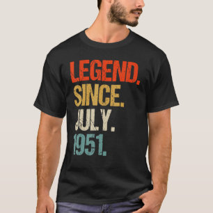  1951 72e verjaardag retro 72 jaar oud t-shirt