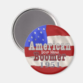 1951 Birthday Baby Boomer Magneet (Voorkant / Achterkant)