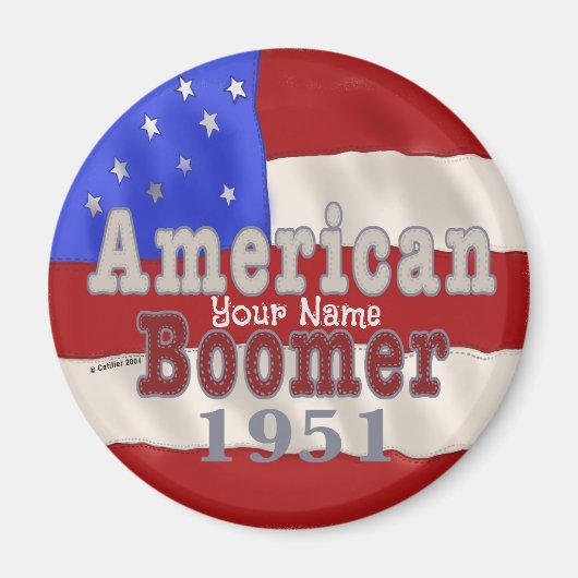 1951 Birthday Baby Boomer Magneet (Voorkant)