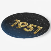 1951 Birthday-ballonnen in sterren Papieren Bordje (Gekanteld)