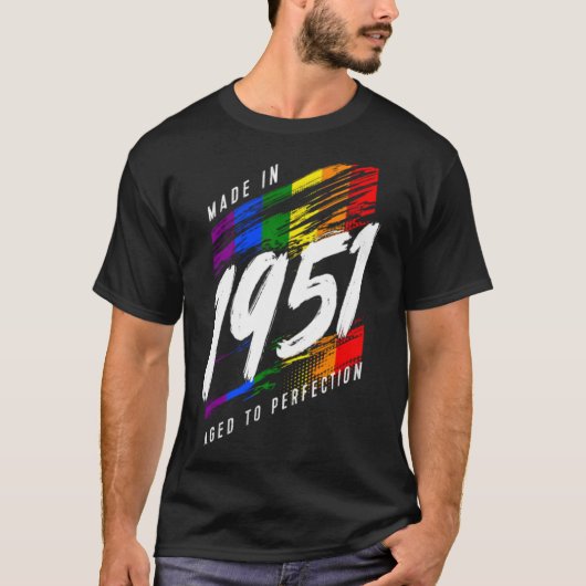 1951 Birthday LGBT Gay Pride  T-shirt (Voorkant)