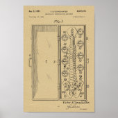 1951  Chiropractic Spine Patent Art Print (Voorkant)