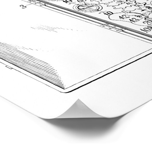 1951 Chiropractic Spine Patent Art Print (Hoek)