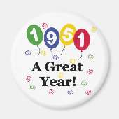 1951 een grote jaardag magneet (Voorkant)