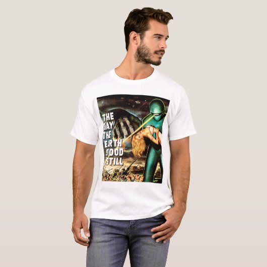 1951 film The Day the Earth heeft nog steeds gebra T-shirt (Voorkant volledig)