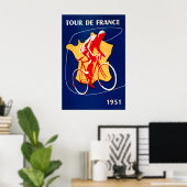 1951 Franse Wielerwedstrijd Poster Prints (Thuiskantoor)