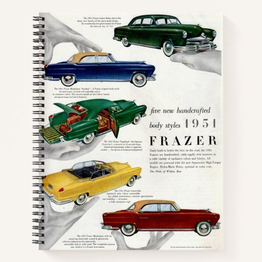 1951 Frazer automobile & Notitieboek (Voorkant)