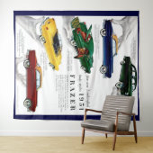 1951 Frazer automobile & Wandkleed (In Situ (horizontaal))