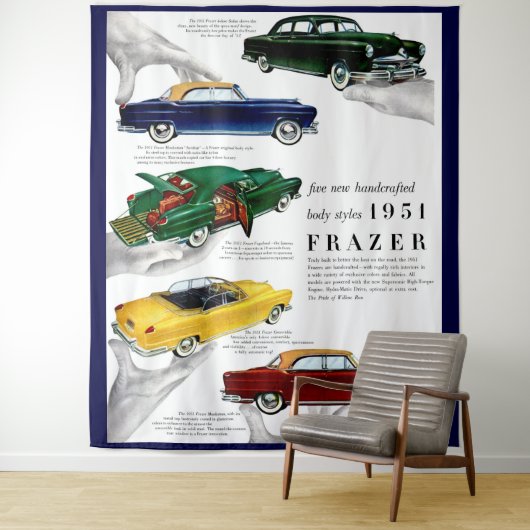1951 Frazer automobile & Wandkleed (In situ)