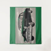 1951 groene Plymouth Cranbrook-autodruk Wandkleed (Voorkant)