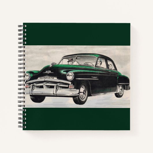 1951 groene Plymouth Cranbrook Notitieboek (Voorkant)