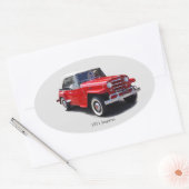 1951 Jeepster Oval ticker Ovale Sticker (Envelop)