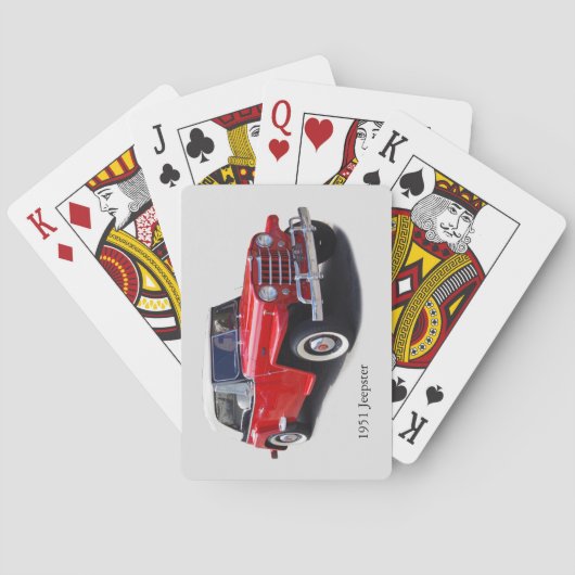 1951 Jeepster-speelkaarten Pokerkaarten (Achterkant)