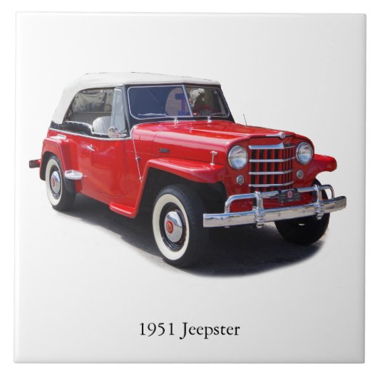 1951 Jeepster top-up tegel Tegeltje (Voorkant)