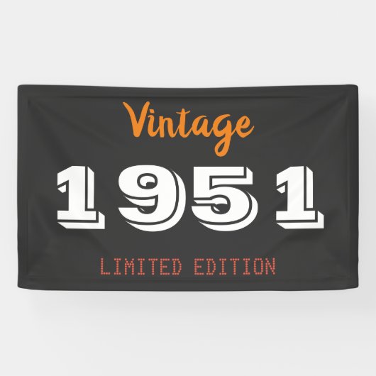 1951 Limited Edition 75e verjaardagsfeest Spandoek (Horizontaal)